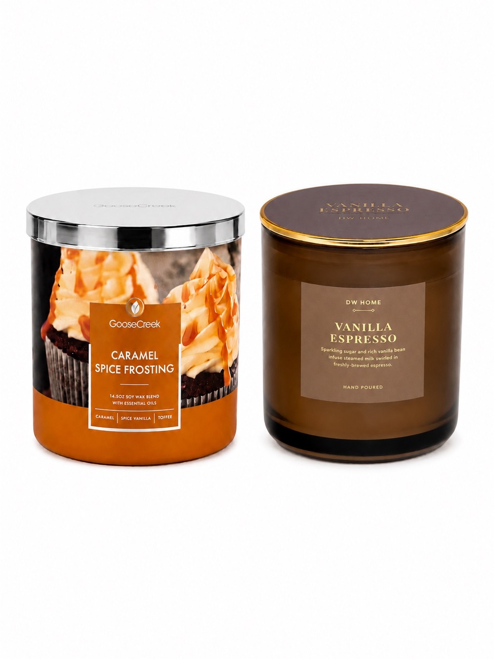 Goose Creek Caramel Spice Frosting 3-Wick Candle OR DW Home Vanilla Espresso